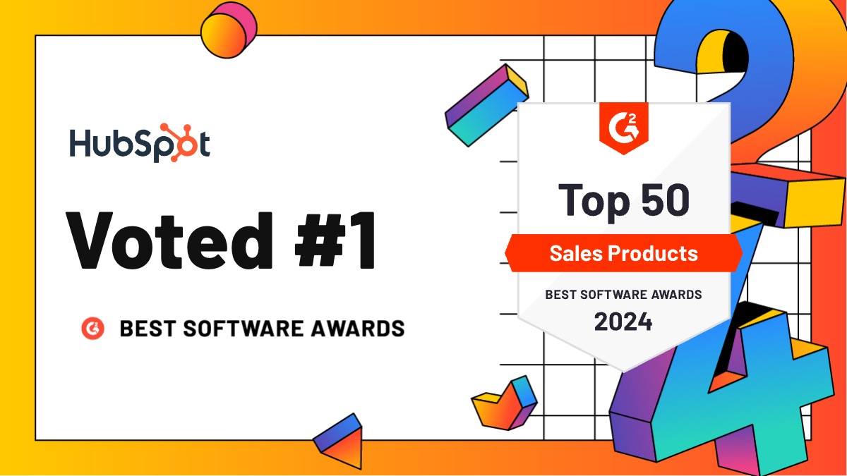 HubSpot Voted #1 bei den G2 Best Software Awards – Top 50 Sales Products