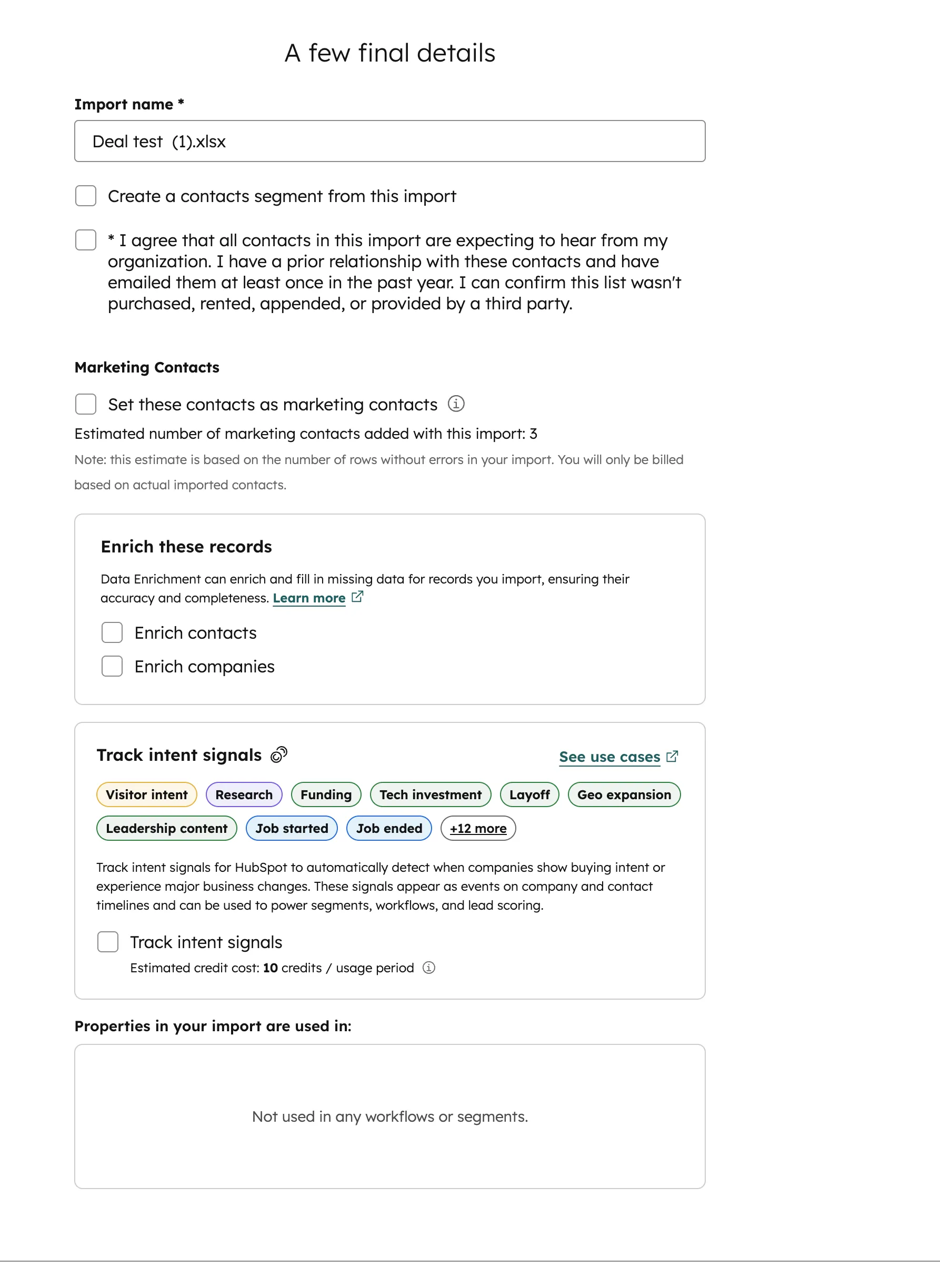 Letzte Details vor dem Start des Imports