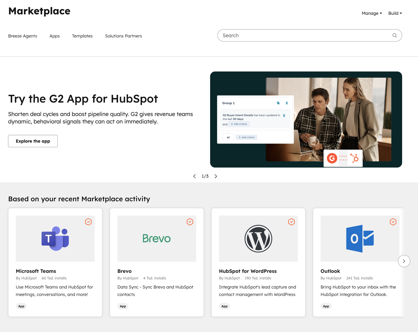 HubSpot App Marketplace 2026 — Integrationen mit Microsoft Teams, Brevo, WordPress und Outlook
