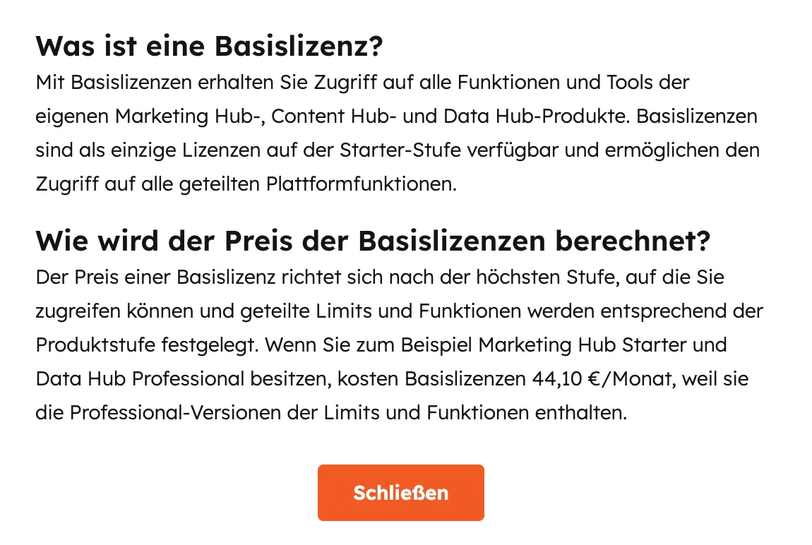 HubSpot Basislizenzen erklärt: Zugriff auf Marketing Hub, Content Hub und Data Hub Funktionen