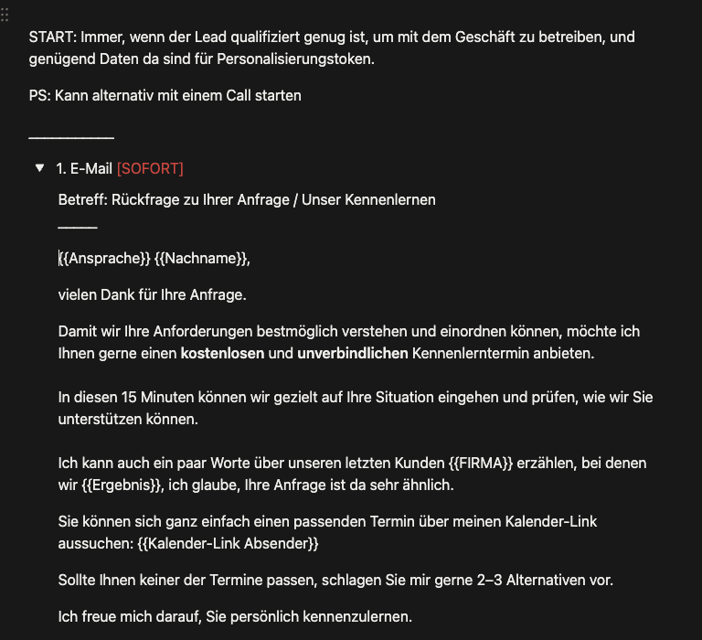 HubSpot Sequenzvorlagen zum Kopieren